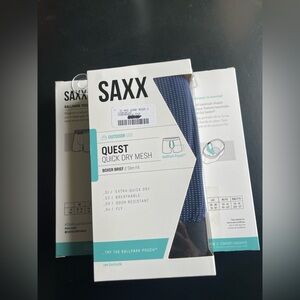 Saxx Quest Quick Dry Boxer Briefs in Blue